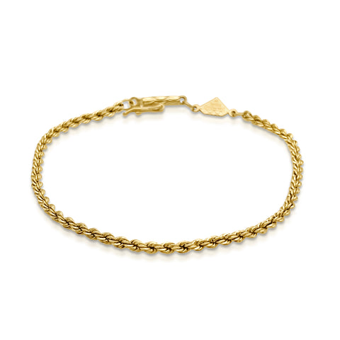 Rope Bracelet 14K Yellow Gold 7