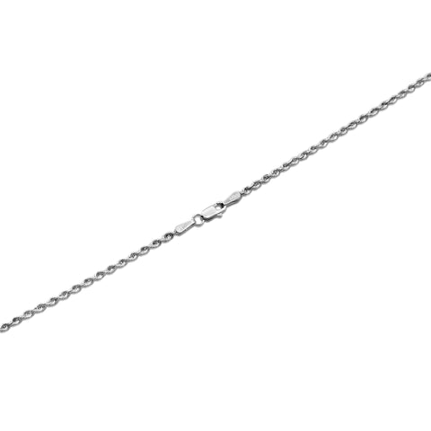 Rope Chain 14K White Gold 17"