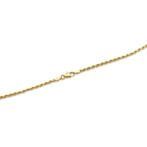 Rope Chain Necklace 14K Yellow Gold 18"