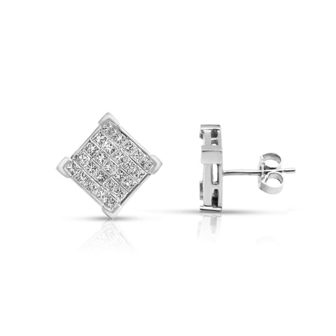 1 1/2 ctw Diamond Stud Earrings14K White Gold