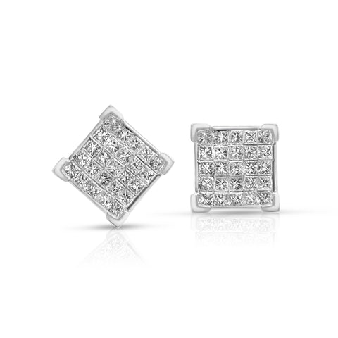 1 1/2 ctw Diamond Stud Earrings14K White Gold