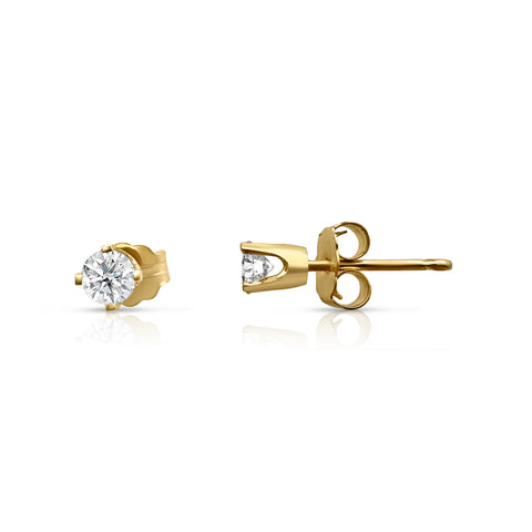 1/5 ctw Diamond Stud Earrings 14K Yellow Gold