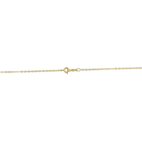 Pearl Chain Necklace 14K Yellow Gold 18