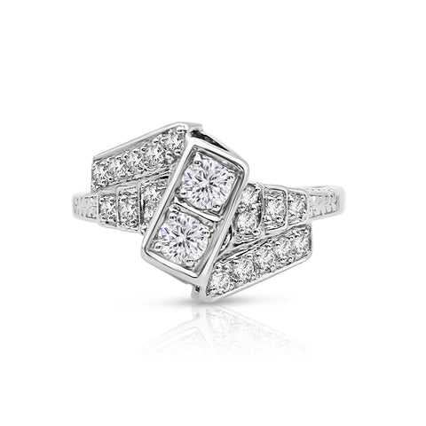 Diamond Promise Ring 1.0 ctw Platinum 6