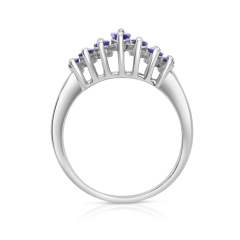 Marquise Tanzanite Ring 14K White Gold 7