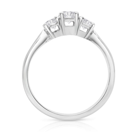 1/2ct Round Diamond Engagement Ring 1 ctw Diamond Accents Platinum 8.75