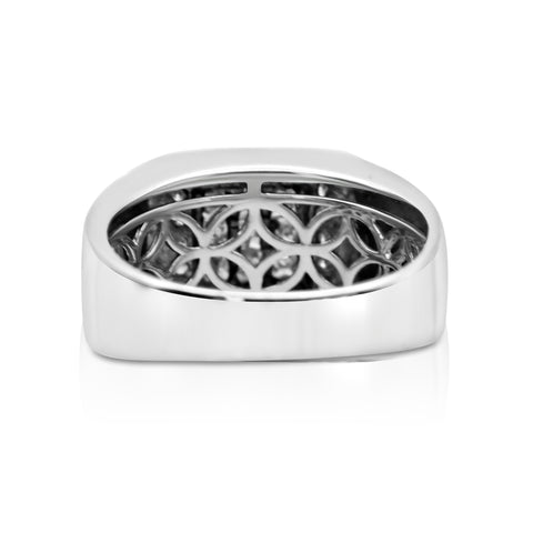 Mens Ring 1 ctw Diamond Accents 10K White Gold 10