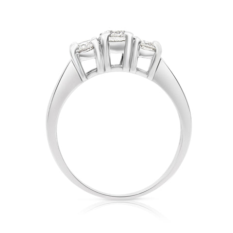 1.0 ctw Diamond Engagement Ring Platinum 7