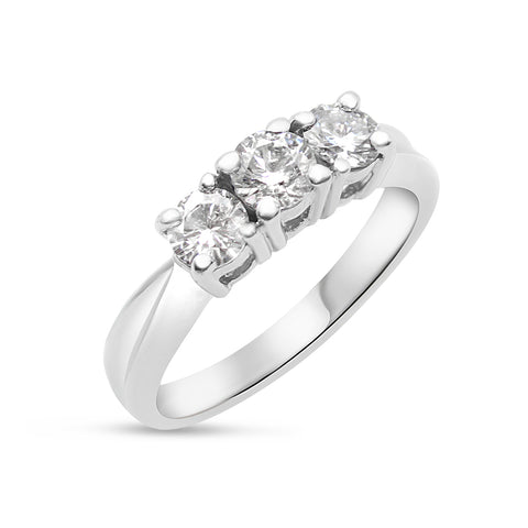 1.0 ctw Diamond Engagement Ring Platinum 7
