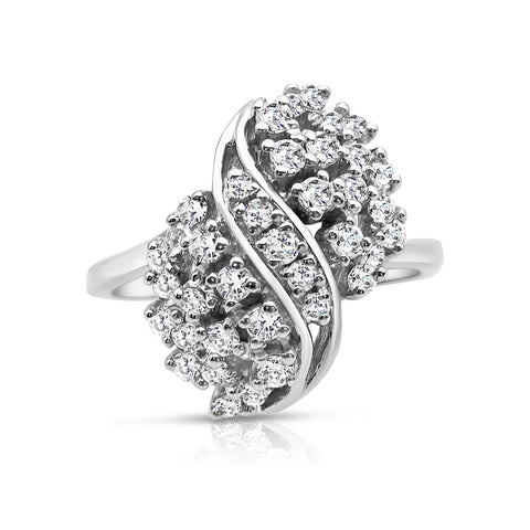 1.0 ctw Diamond Fashion Ring 14K White Gold 8