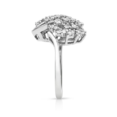 1.0 ctw Diamond Fashion Ring 14K White Gold 8