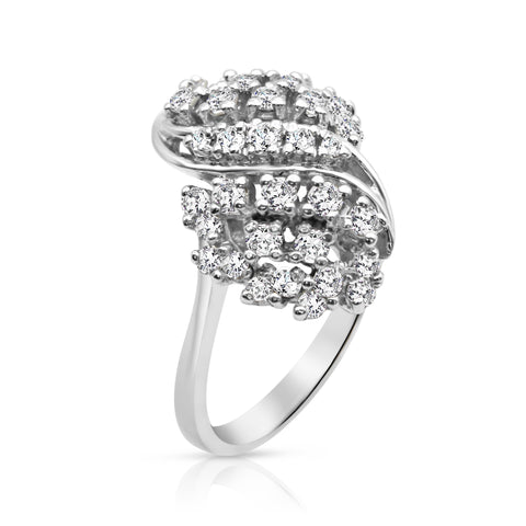 1.0 ctw Diamond Fashion Ring 14K White Gold 8