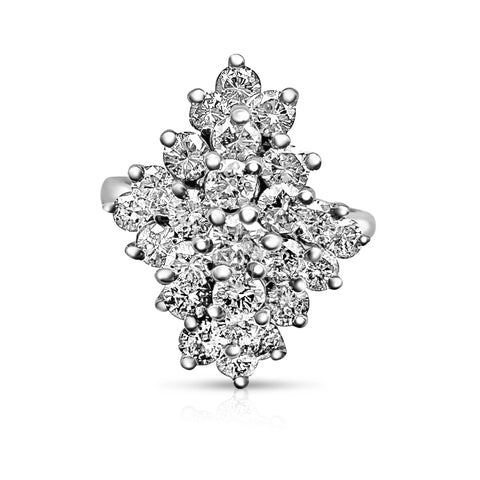 1 1/2 ctw Diamond Fashion Ring 14K White Gold 5.5